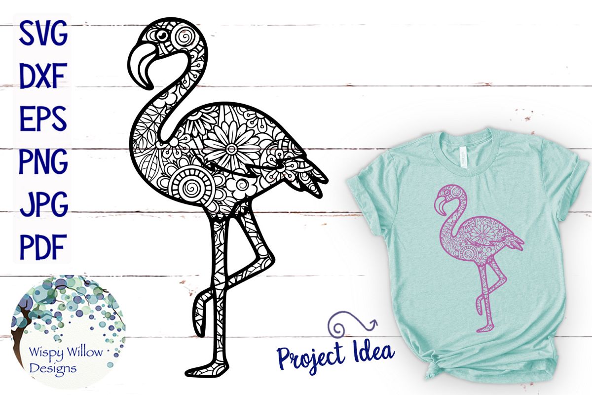 mandala flamingo svg