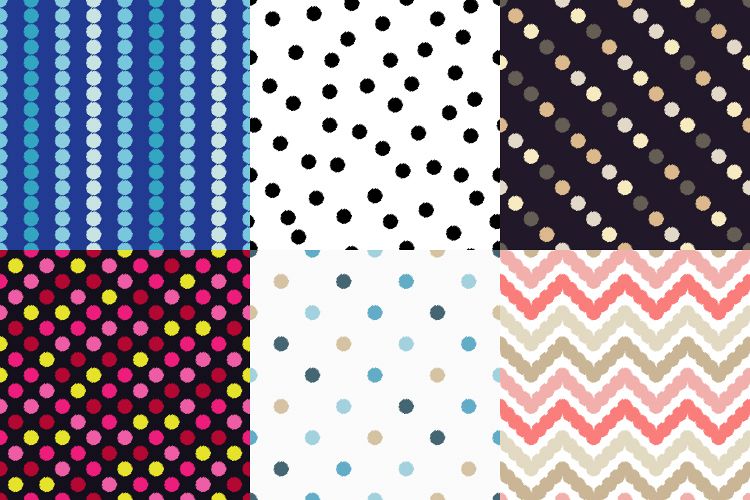 Polka dot seamless pattern. Scribble texture. example image 1