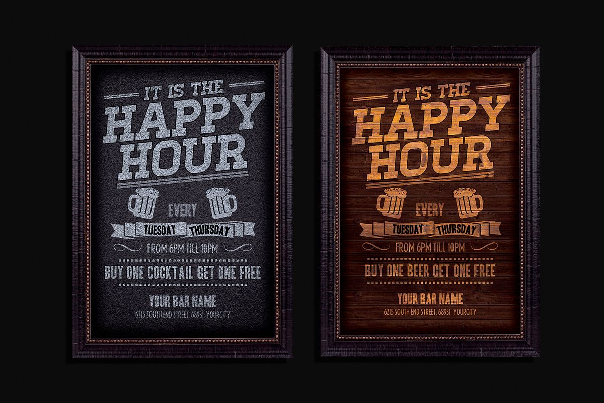 Happy Hour Flyer Template example image 1
