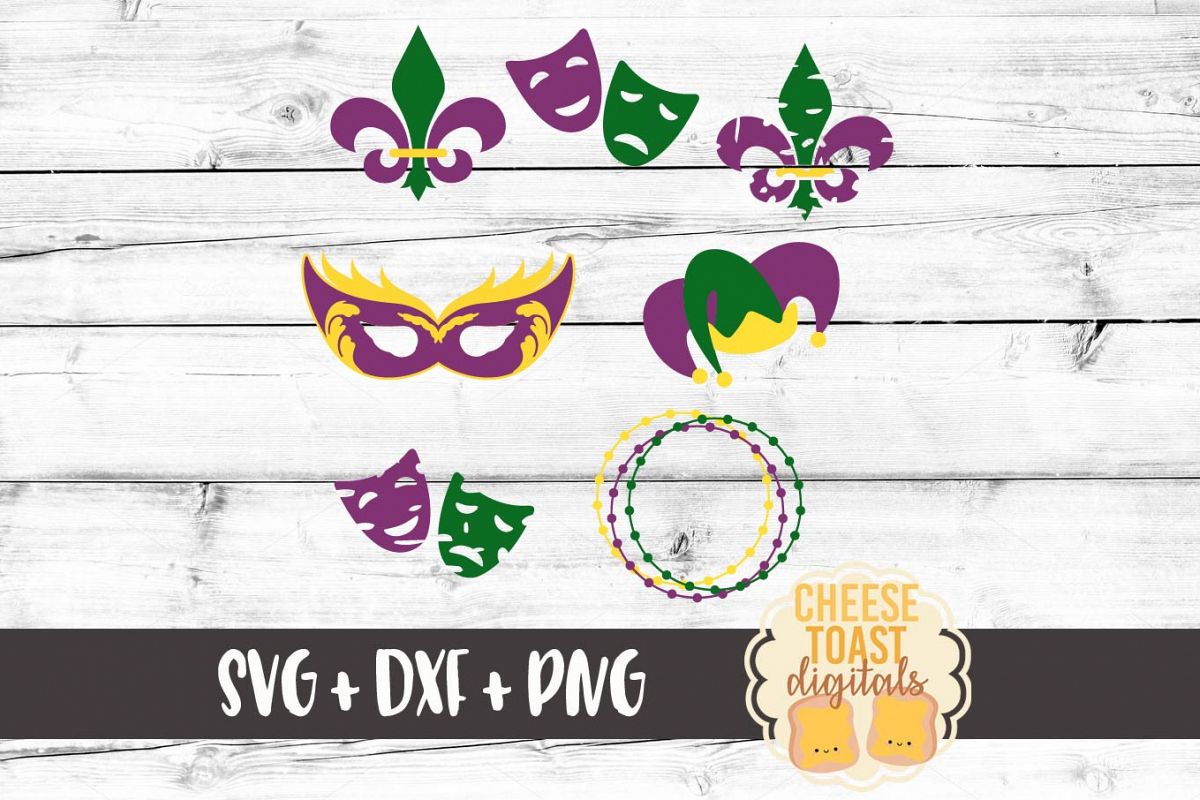Mardi Gras Bundle - Mardi Gras SVG PNG DXF Cut Files example image 1