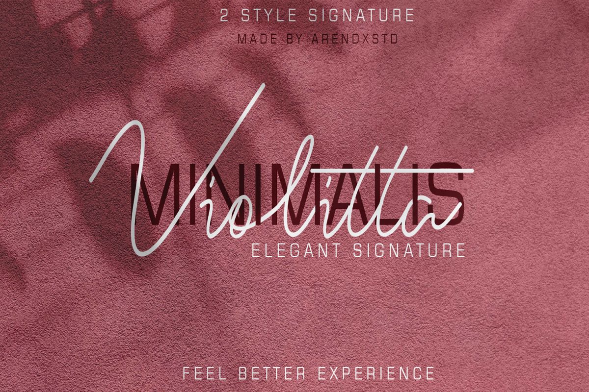 Violitta Signature typeface example image 1