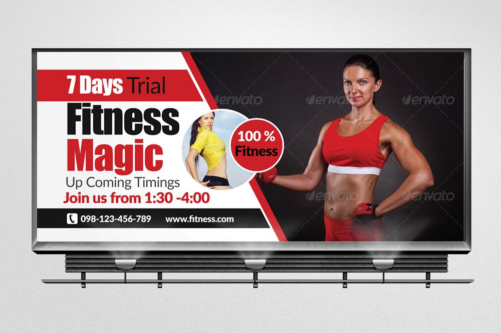 Body Fitness Billboard Banners example image 1