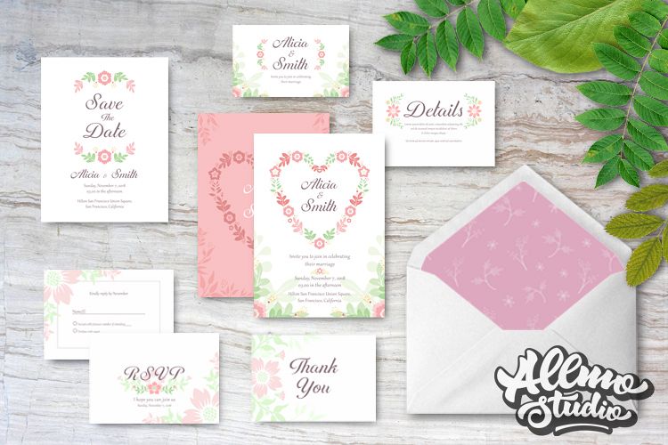 Floral Wedding Invitations example image 1