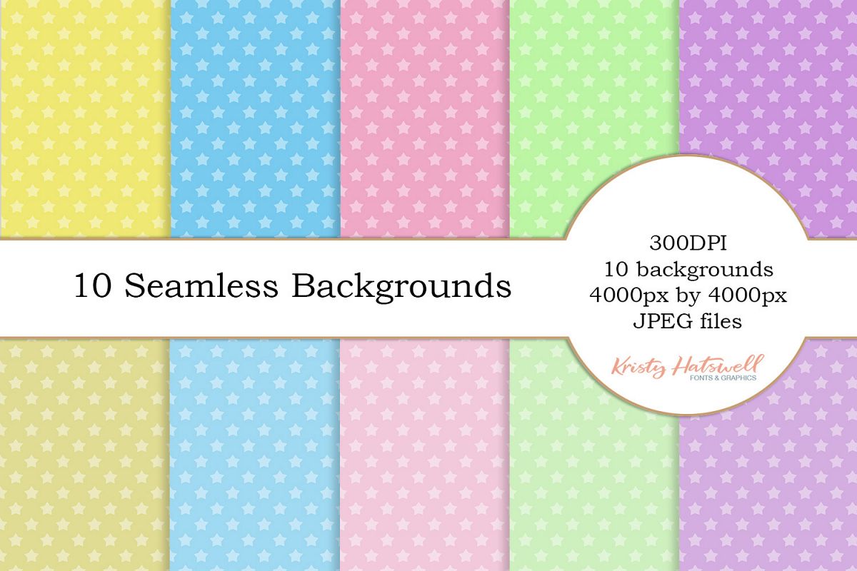 10 Seamless Star Backgrounds example image 1