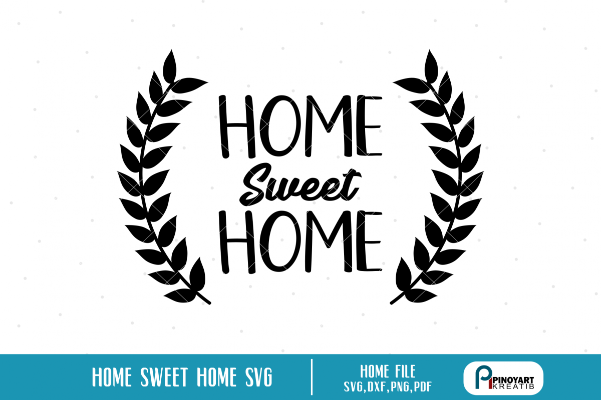 home sweet home svg, home svg, family svg, wreath svg