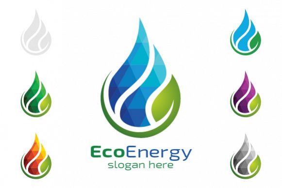 Eco Water Drop Logo, Energies logo example image 1