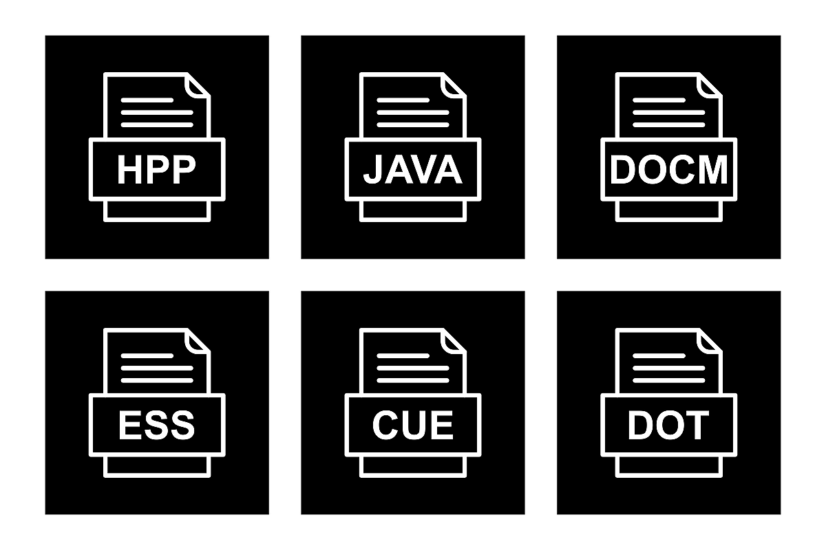 Set Of File Formats Icons example image 1