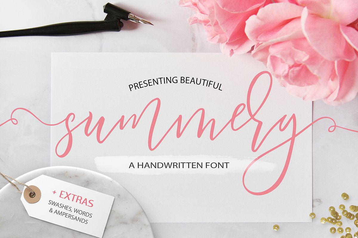 Summery Handwritten Calligraphy Font example image 1