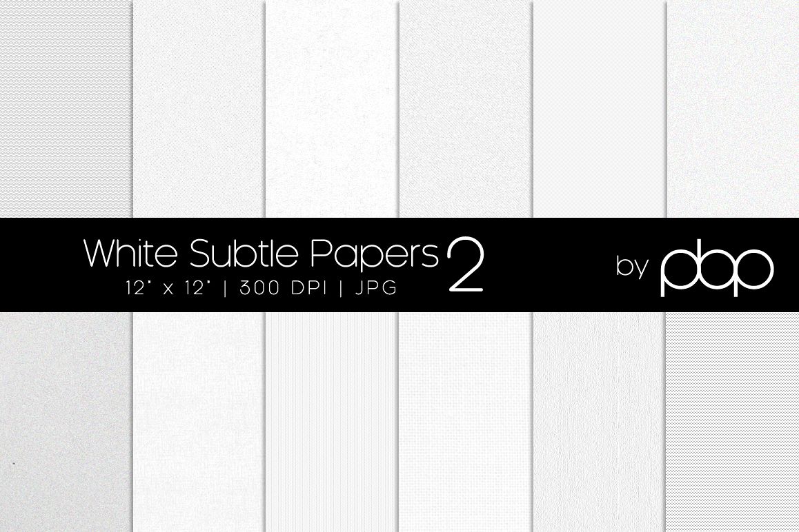 White Subtle Digital Papers 2 example image 1