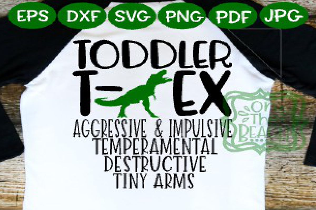 Toddler - Toddler SVG - Toddler T-Rex shirt design SVG example image 1