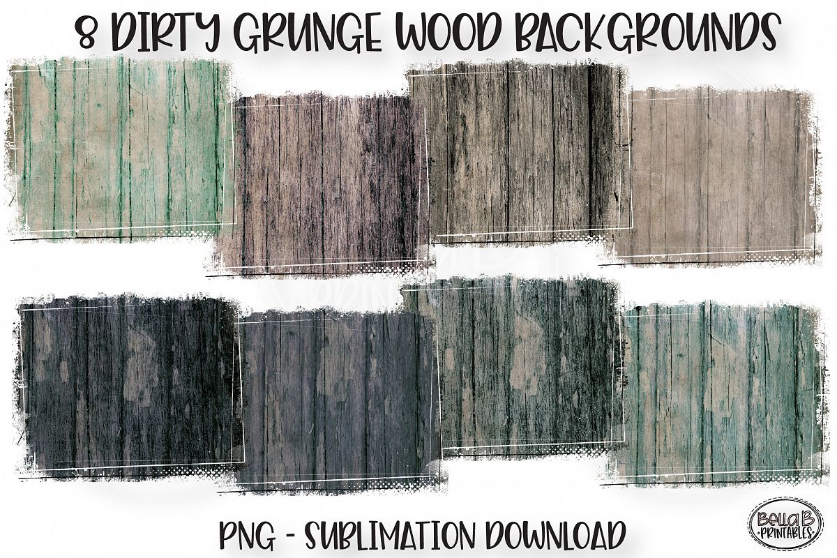 Sublimation Background Bundle, Dirty Grunge Wood Backgrounds example image 1