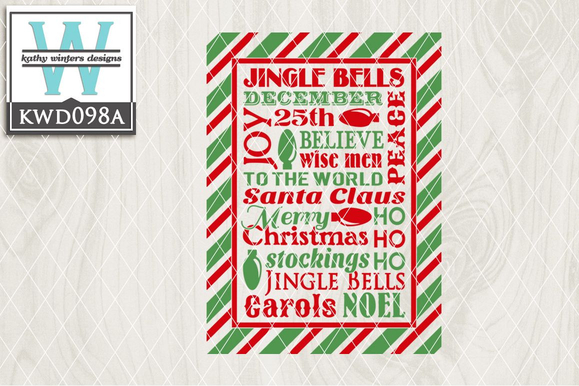 Christmas Cutting File KWD098A example image 1