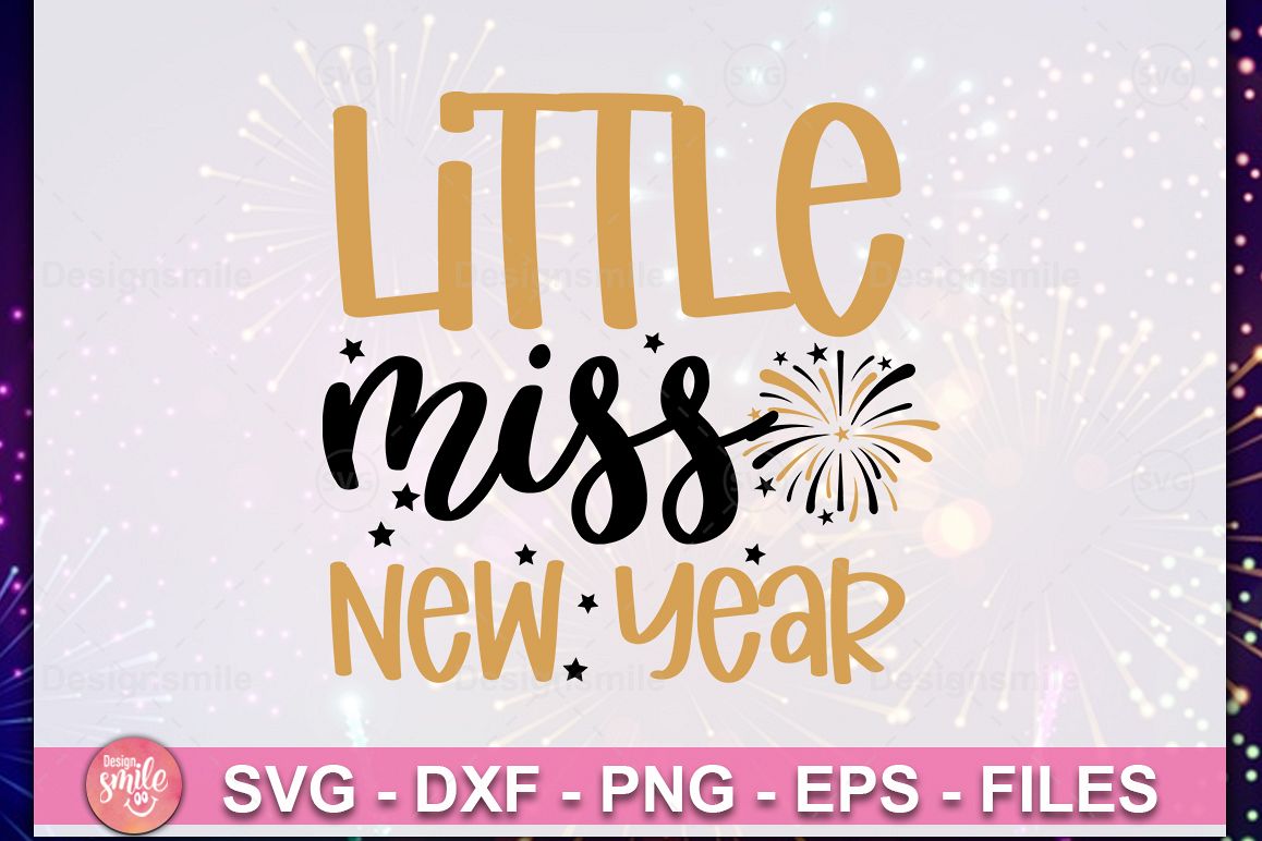 Little Miss New Year SVG| New Year SVG| New Year 2020 example image 1
