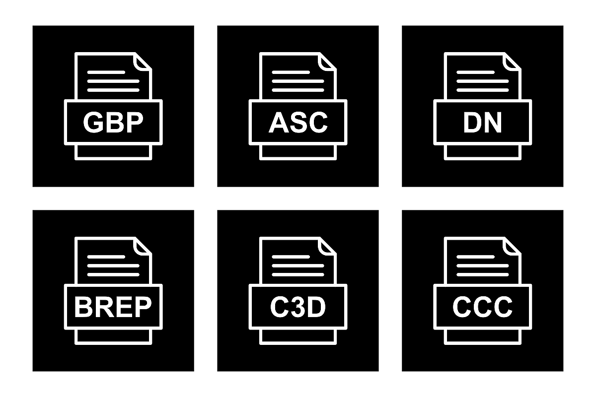 Set Of File Formats Icons example image 1