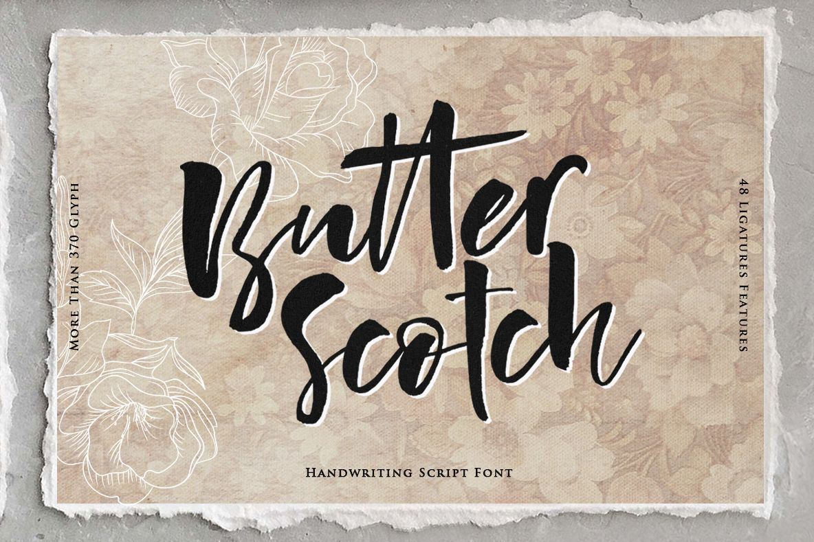 Butter Scotch Script Font (367630) Script Font Bundles