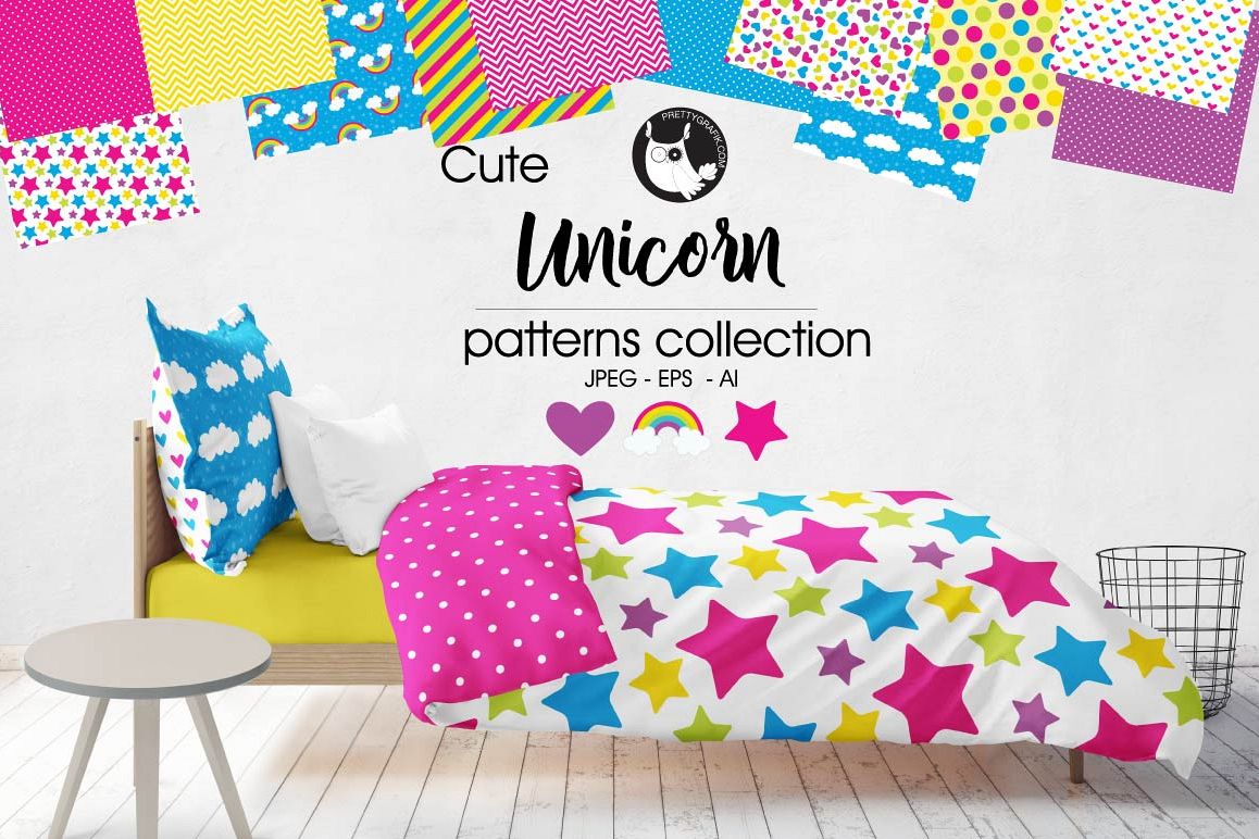 UNICORN, digital papers example image 1