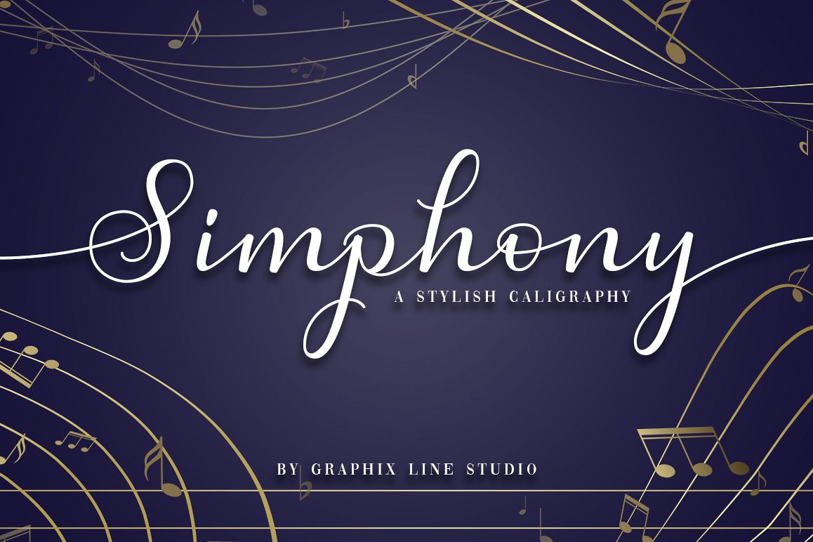 Simphony Caligraphy Font example image 1