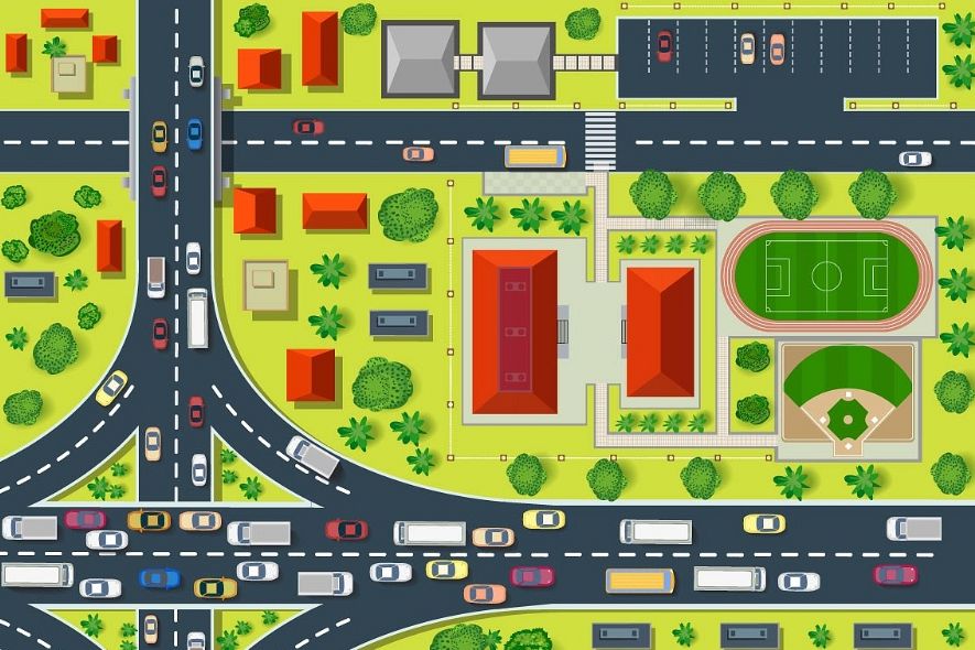Top view from city example image 1