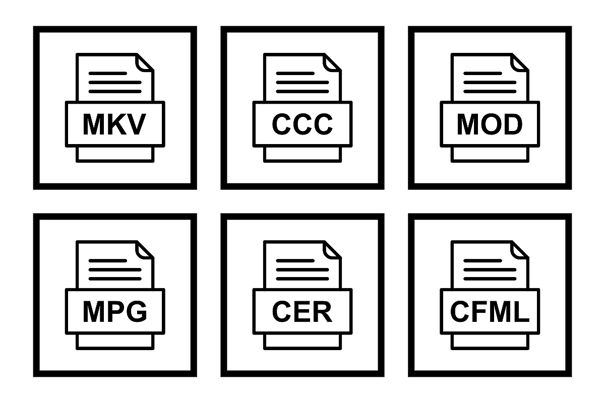Set Of File Formats Icons example image 1