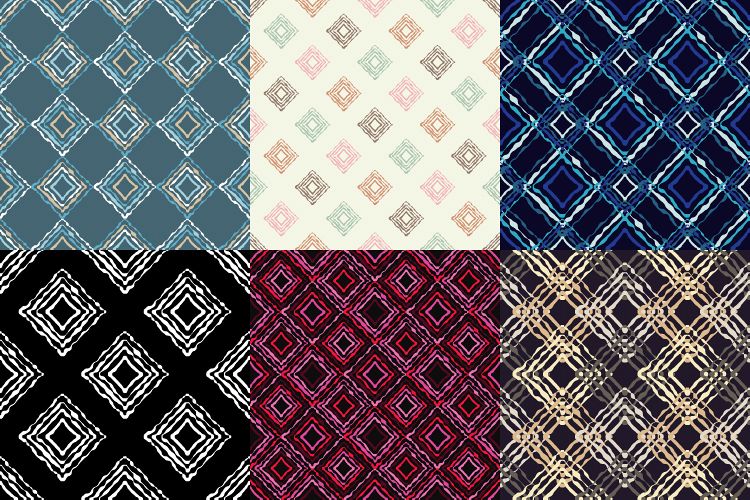 6 Ethnic boho seamless pattern. Scribble texture. Retro motif. example image 1