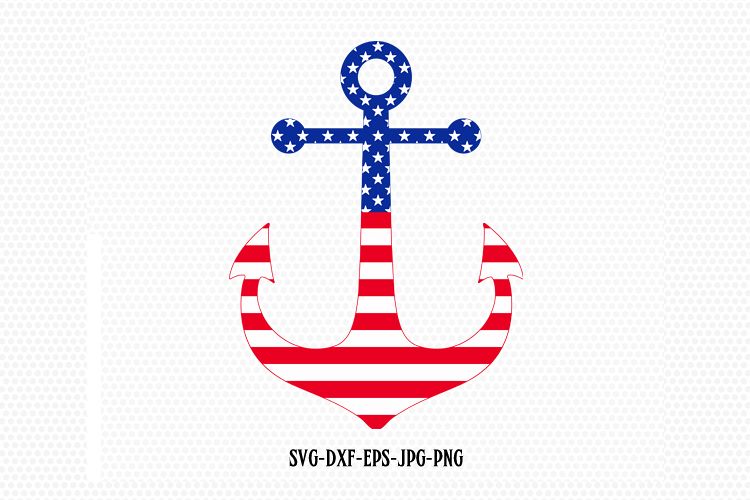 Download Stars and Stripes Monogram Anchor, Fourth of July SVG, 4th ...