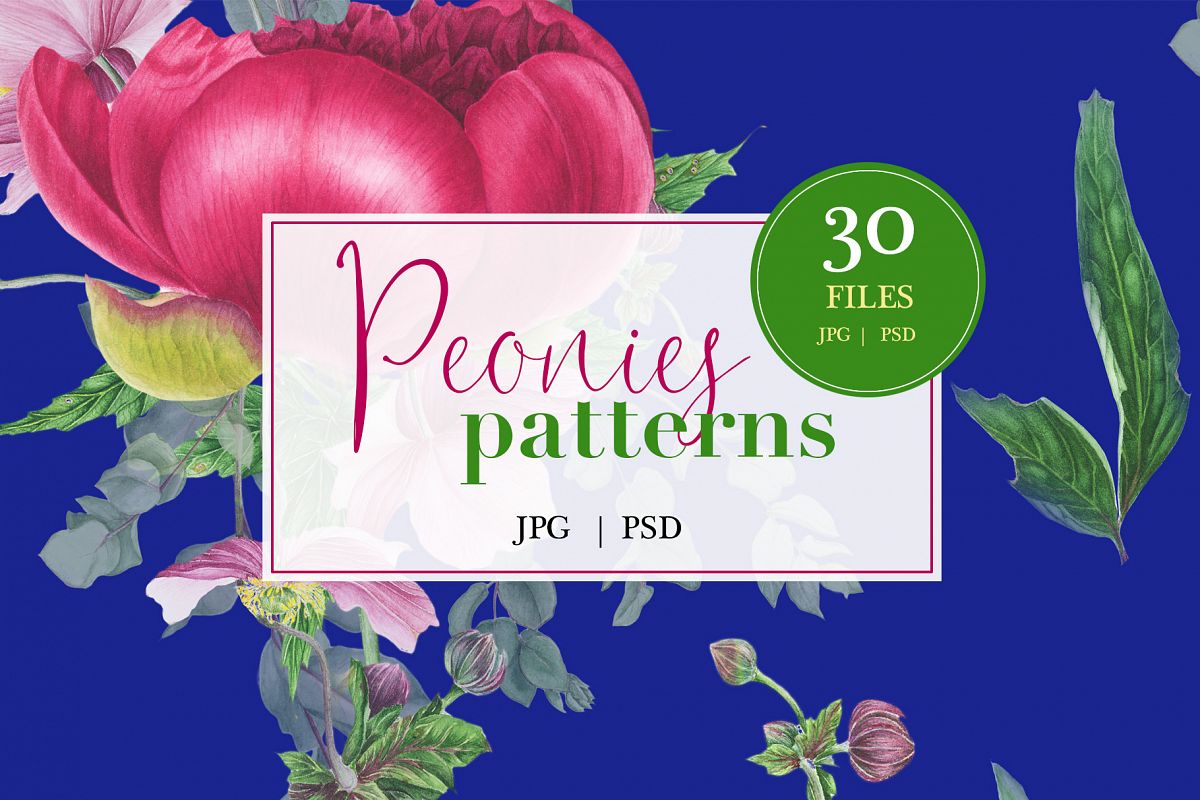 Peonies patterns example image 1