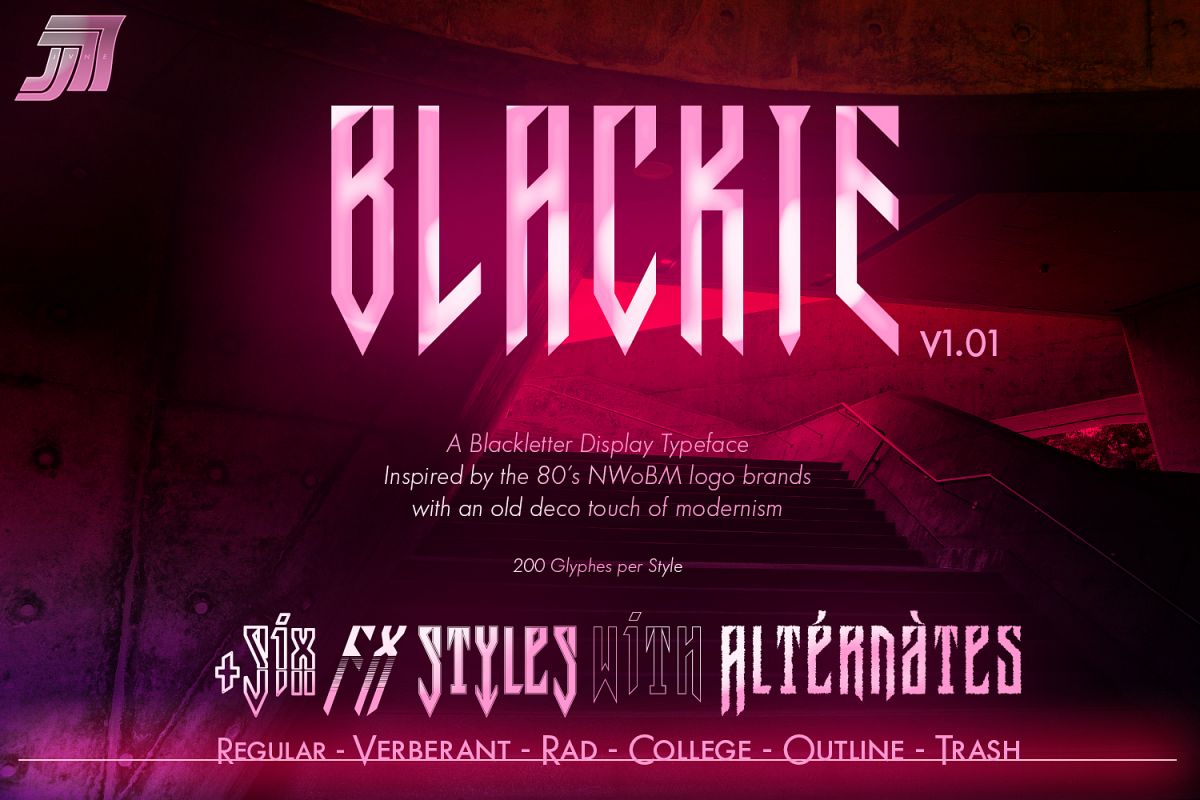 JVNE-Blackie Display Font Family Update v1.01 example image 1