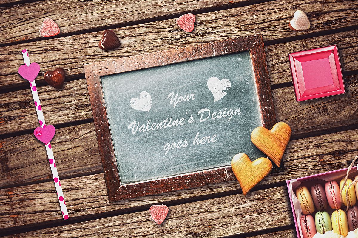 Valentine Chalkboard Mock-up #3 example image 1