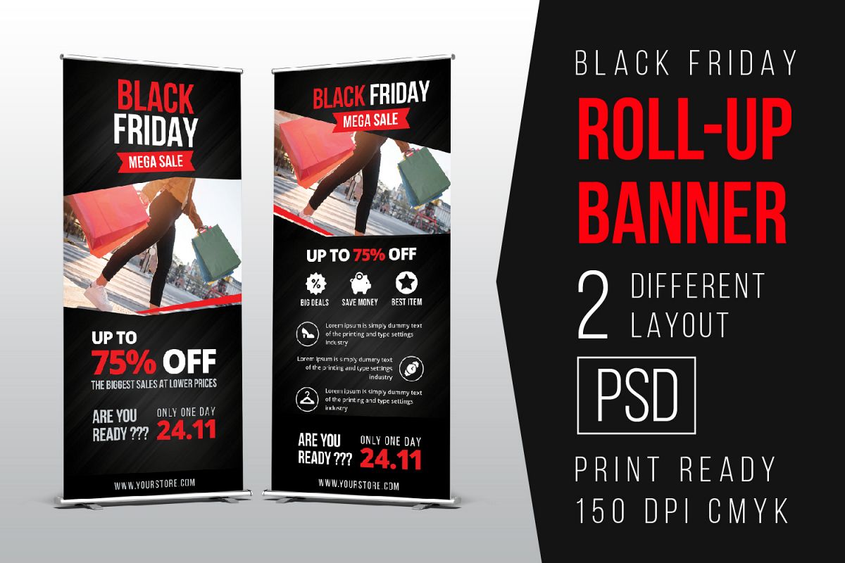 Black Friday Roll Up Banner example image 1
