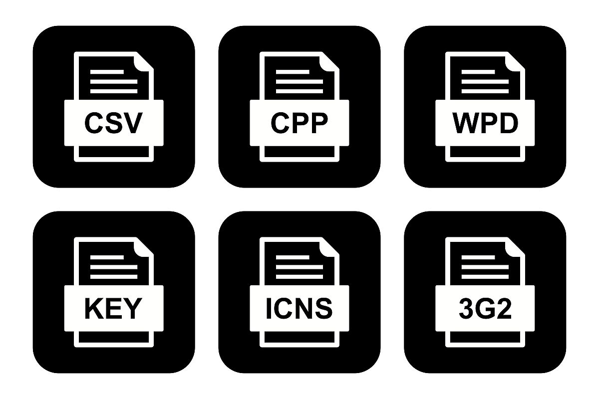 Set Of File Formats Icons example image 1