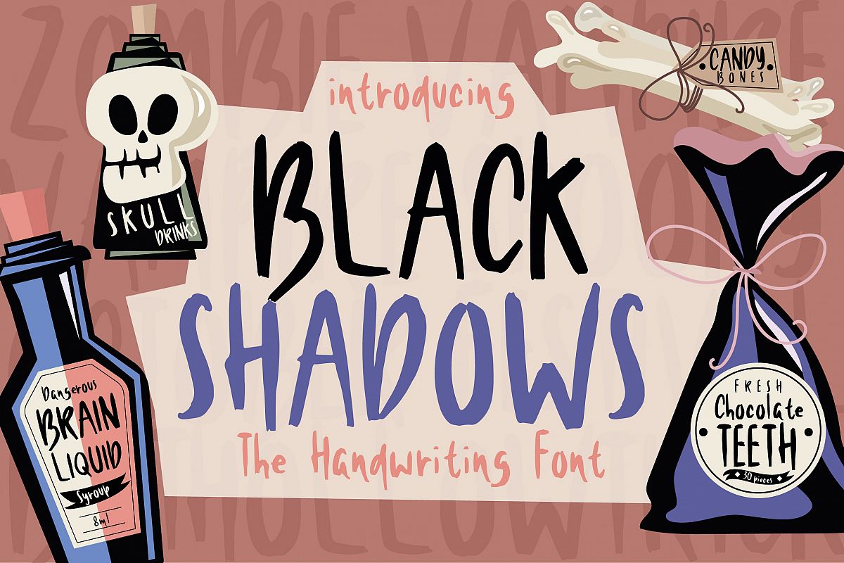 Black Shadows Font example image 1