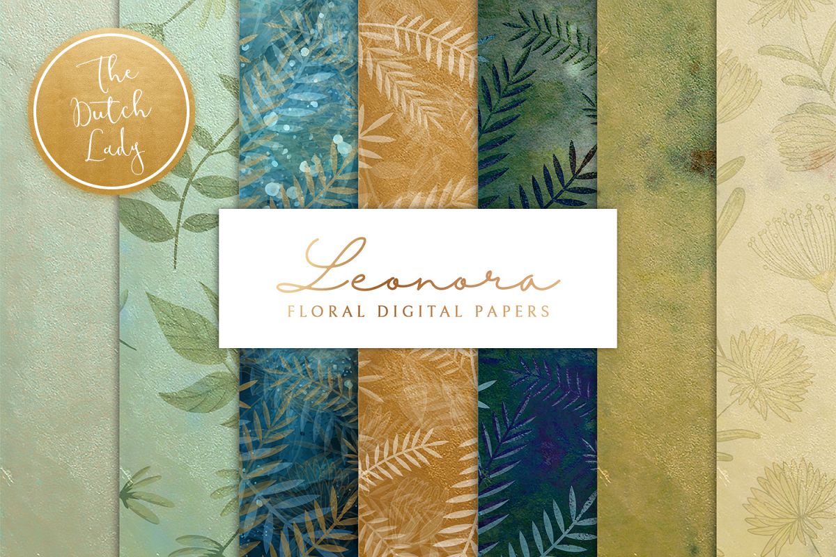 Floral Backgrounds & Paper Designs - Leonora example image 1