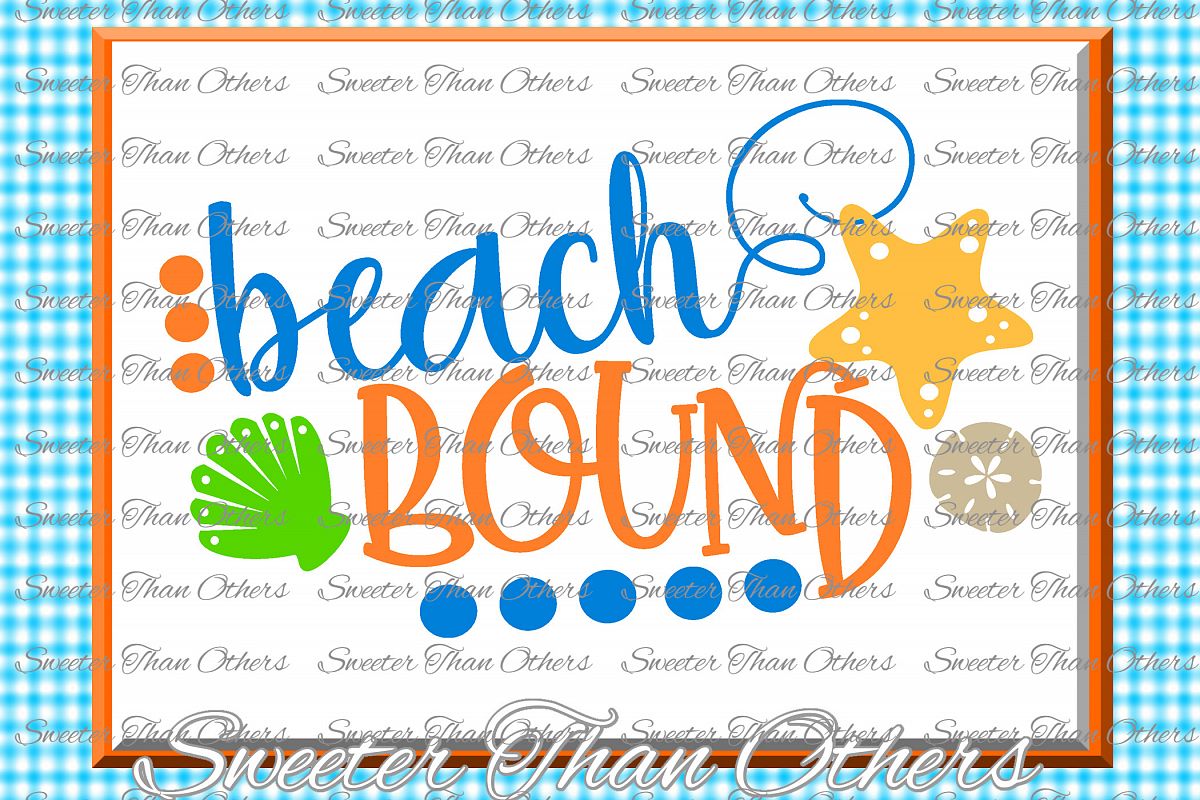 Beach Svg Beach Bound svg, Summer Beach pattern example image 1
