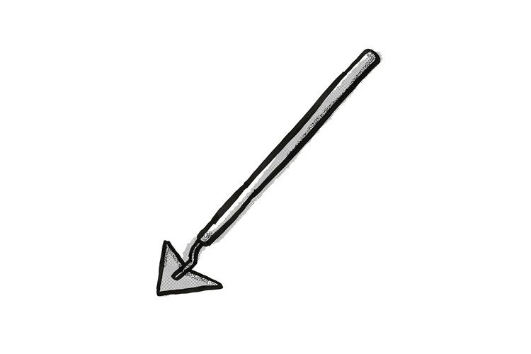 leaf winged weeder Cartoon Retro Drawing example image 1
