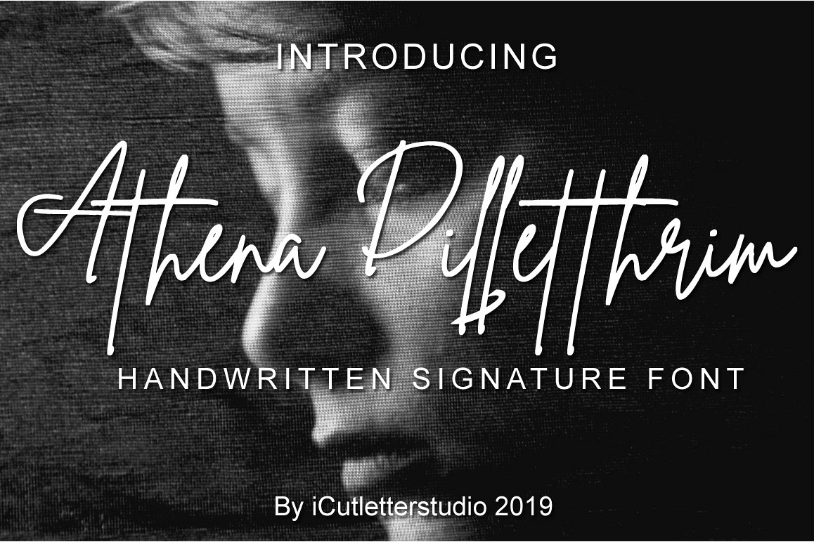 Athena Dilletthrim - Handwritten Signature Font example image 1