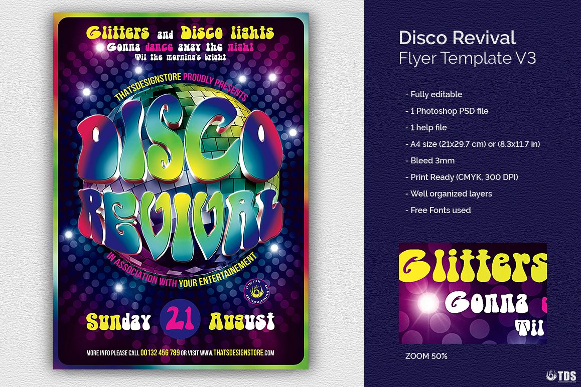 disco revival flyer template v3 revival flyer template