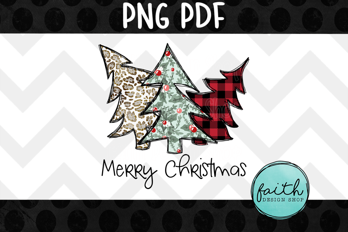 Merry Christmas with Three Trees example image 1