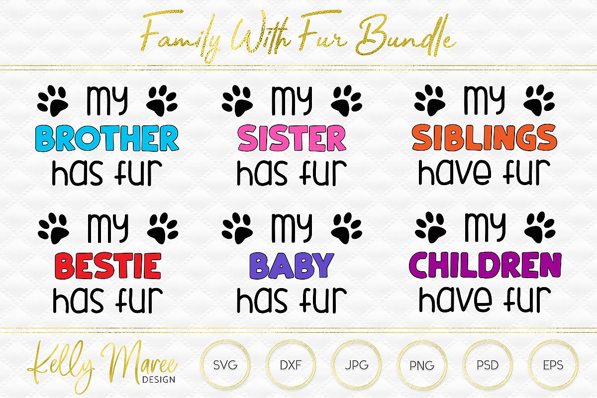 Family With Fur SVG Files Bundle | Dog SVG example image 1