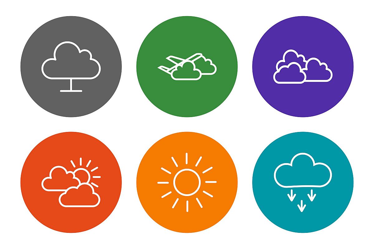 Set Of Weather And Season Icons example image 1