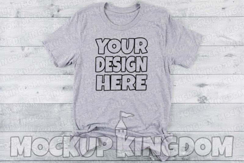 Unisex Crew Neck Shirt Mockup, Bella Canvas Mockup example image 1