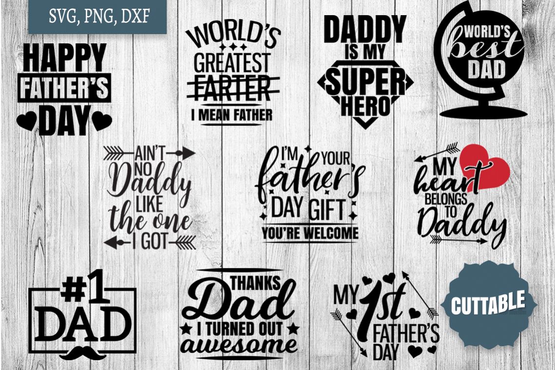 Download Father's Day SVG bundle, Father's cut files, Dad quote svg (214998) | SVGs | Design Bundles