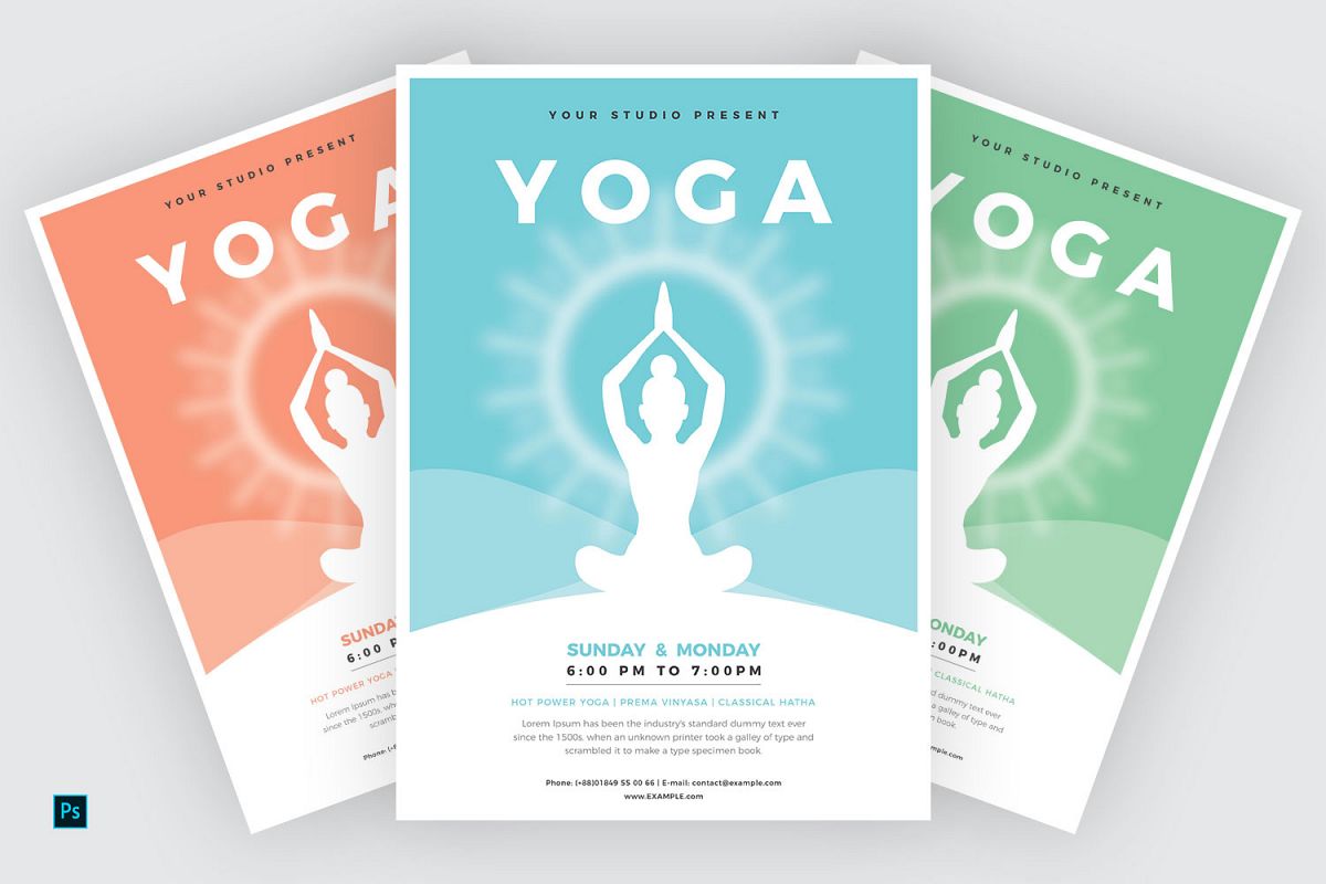 yoga flyer template for microsoft word downloadable and free