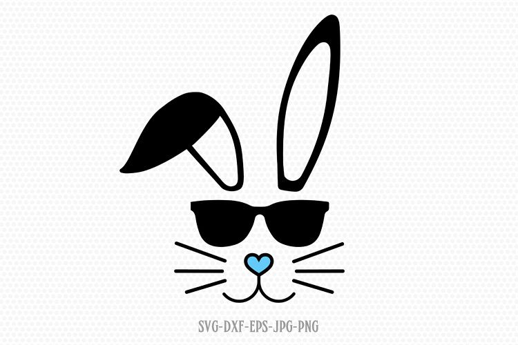 Free Bunny Wearing Glasses Svg 818 SVG PNG EPS DXF File