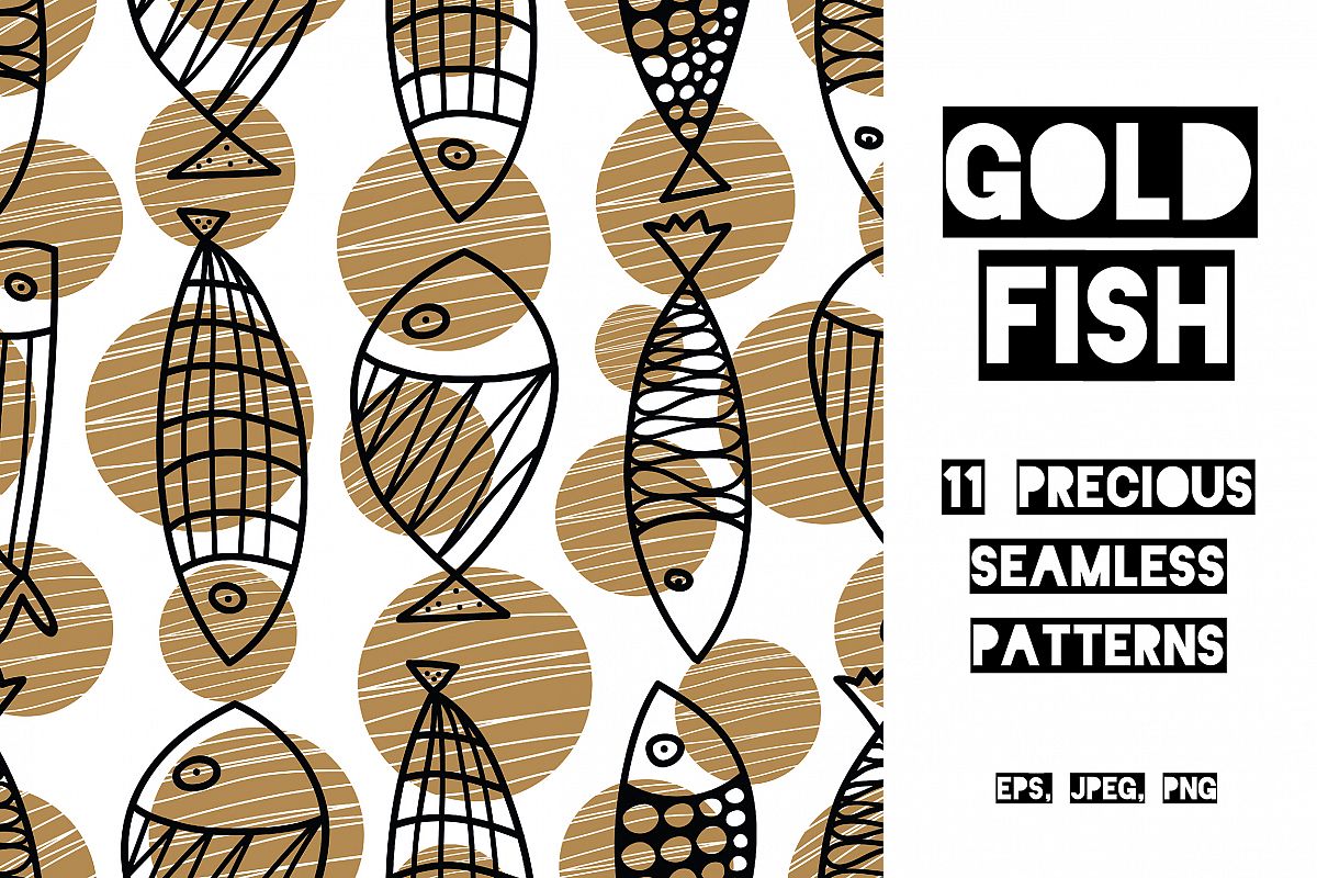 Gold and fish. example image 1