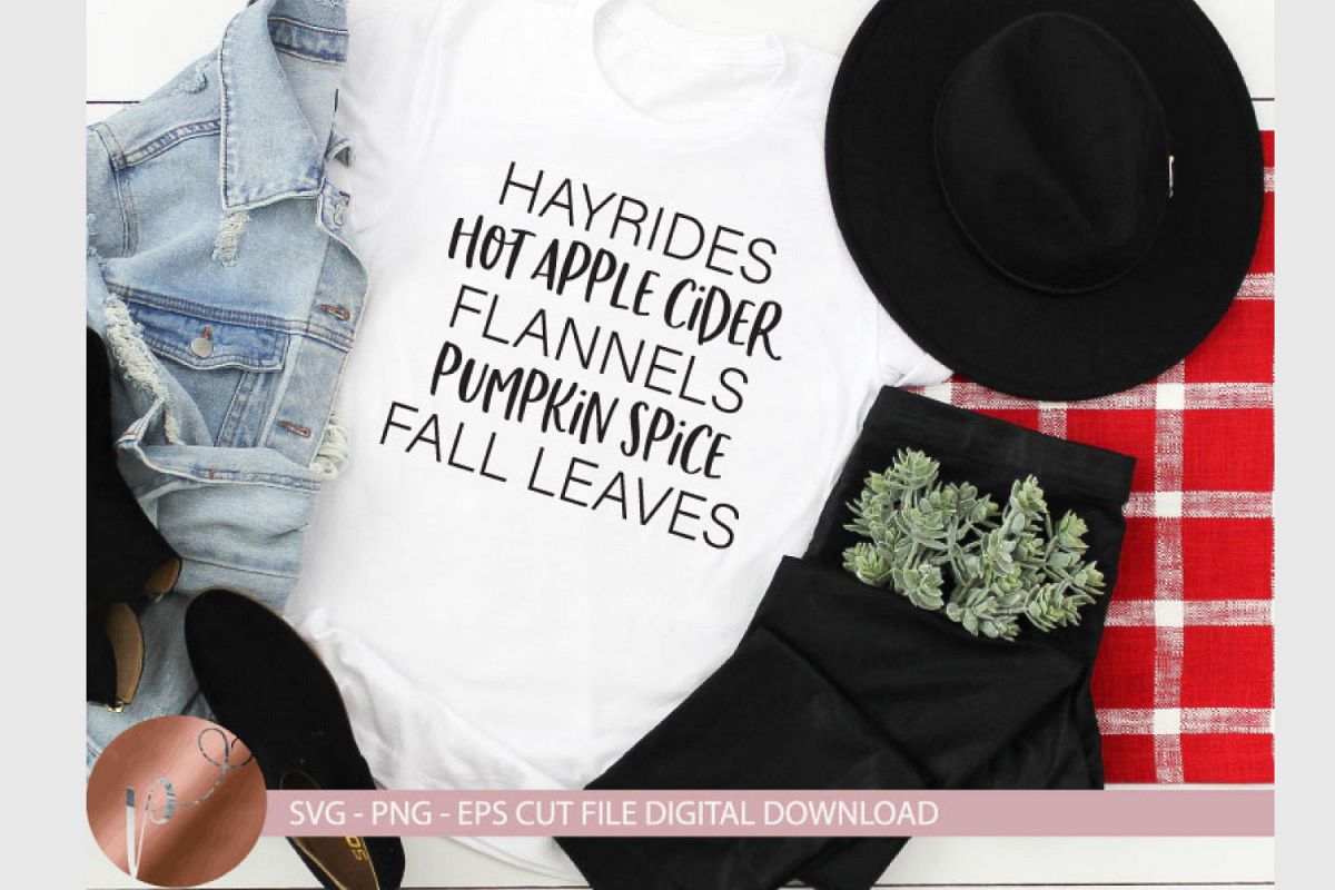 Hayrides Apple Cider Pumpkin Spice Svg Eps Png Fall Design example image 1