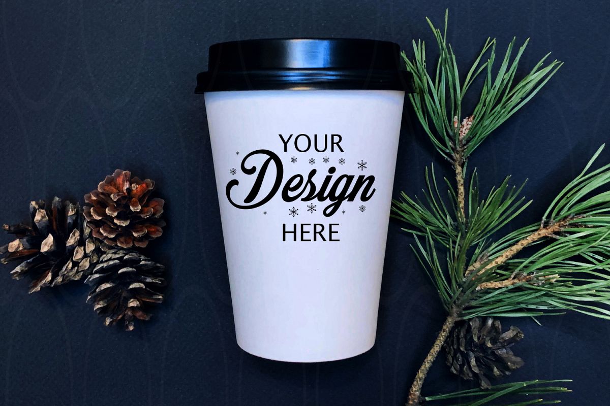 Winter Styled Photography White coffee glass example image 1