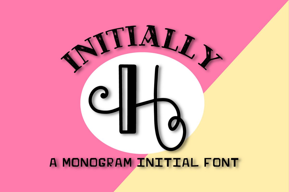 Intially - A Hand Lettered Monogram Font example image 1