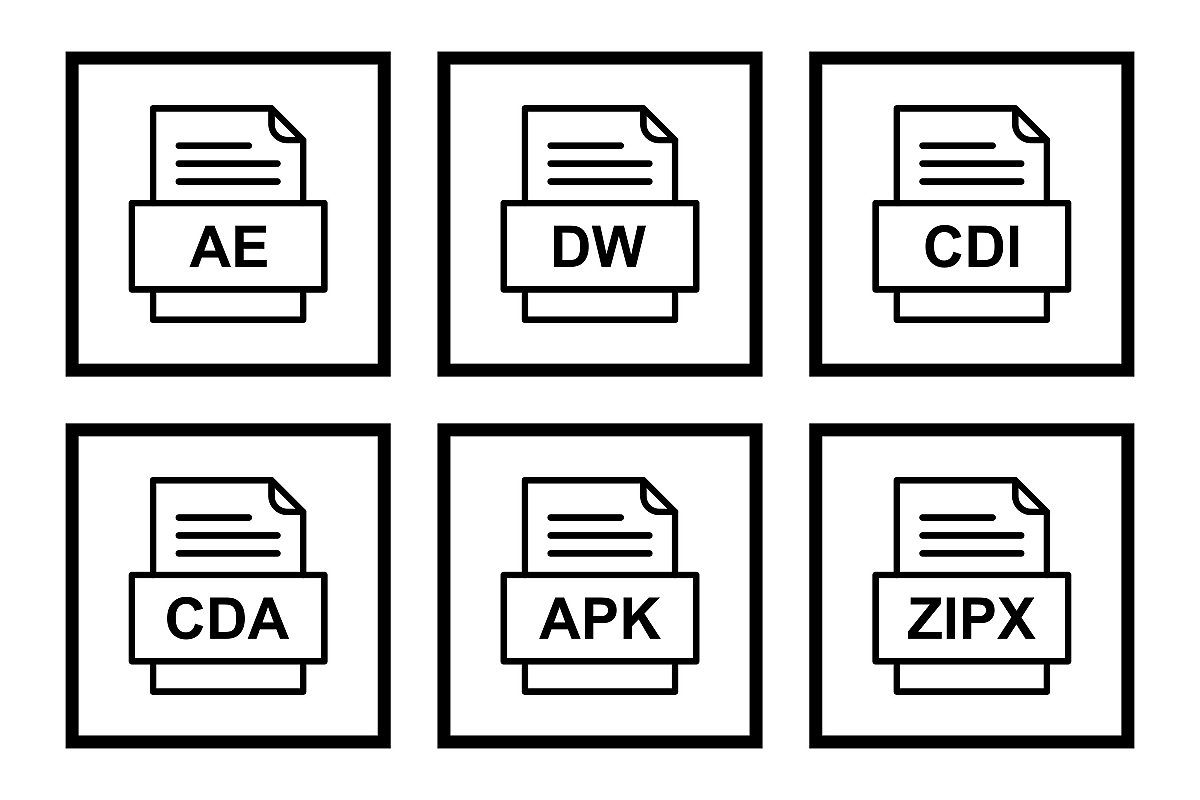 Set Of File Formats Icons example image 1