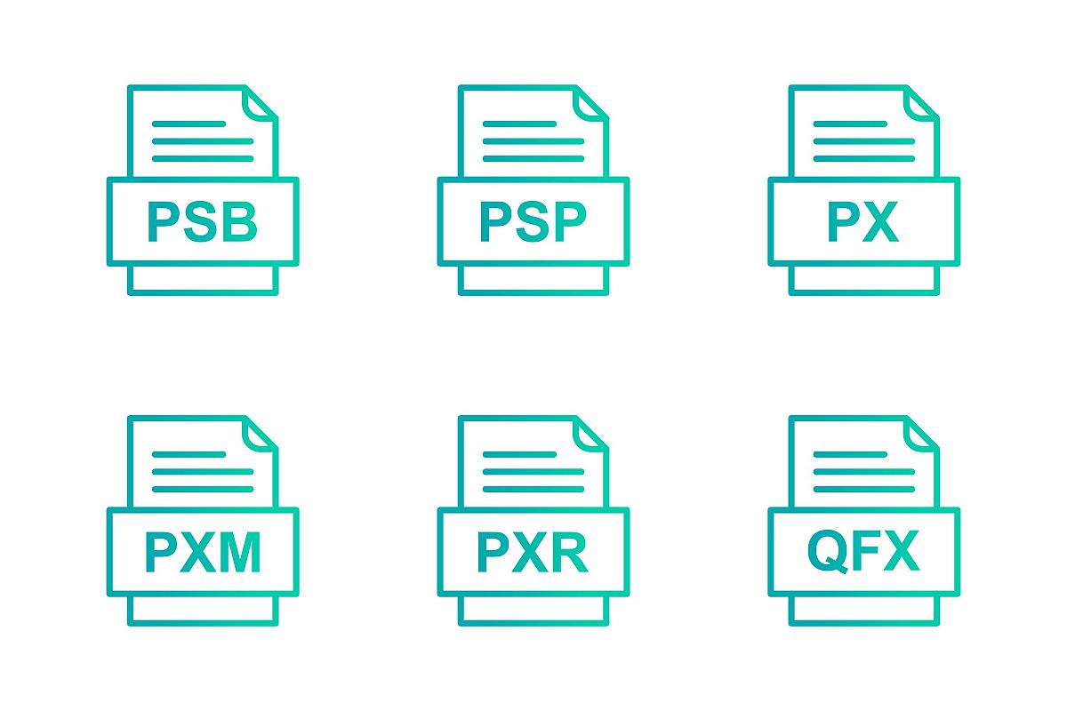 Set Of File Formats Icons example image 1