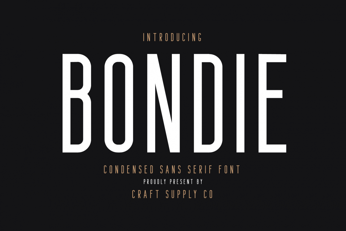 Bondie - Condensed Sans Serif example image 1